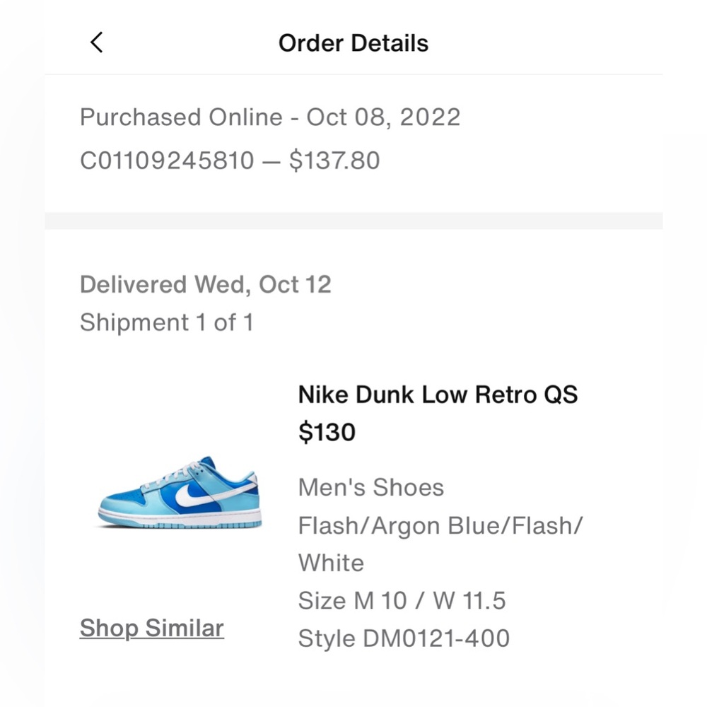 NIKE DUNK LOW RETRO QS 'ARGON' 2022 - Picture 12 of 12